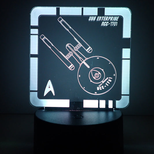 USS Enterprise NCC-1701 - Plaque LED