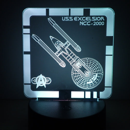 USS Excelsior - Plaque LED