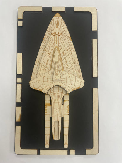 USS Dauntless (ST:Prodigy) - Wood Plaque