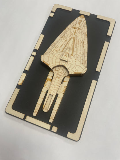 USS Dauntless (ST:Prodigy) - Wood Plaque