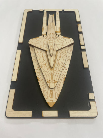 USS Dauntless (ST:Prodigy) - Wood Plaque