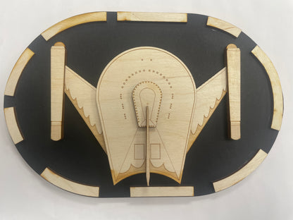 Romulan Bird of Prey (TOS) - Wood Plaque