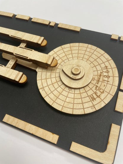 Constitution Dreadnaught Class - Wood Plaque