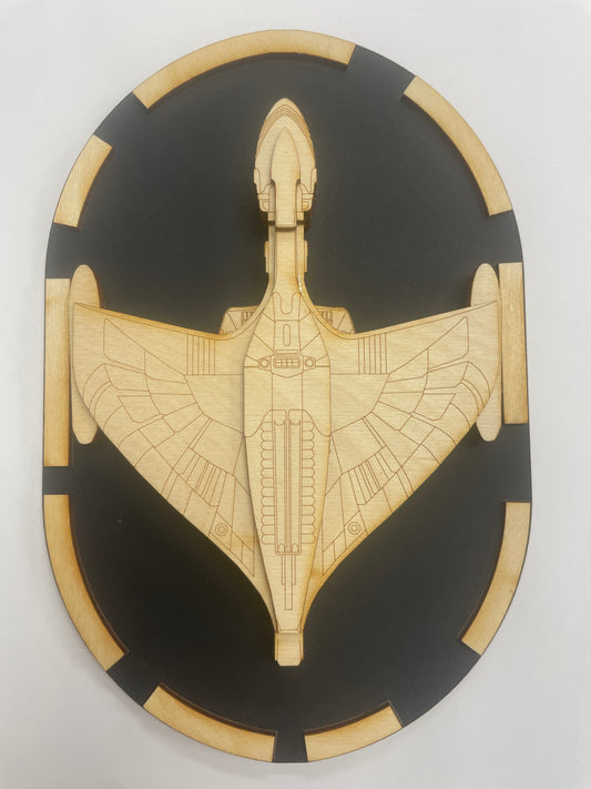 Romulan Warbird - Wood Plaque