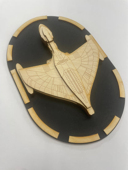 Romulan Warbird - Wood Plaque