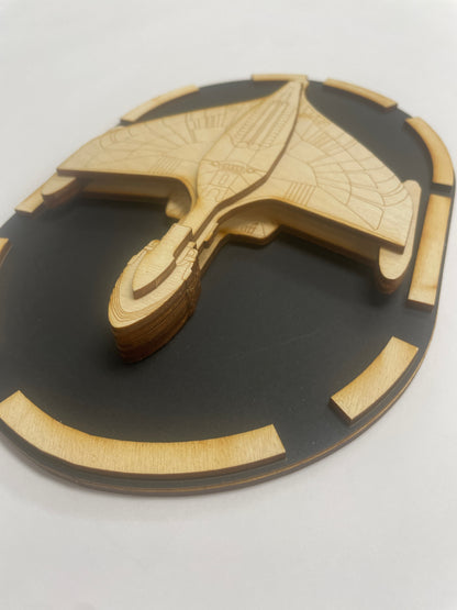 Romulan Warbird - Wood Plaque