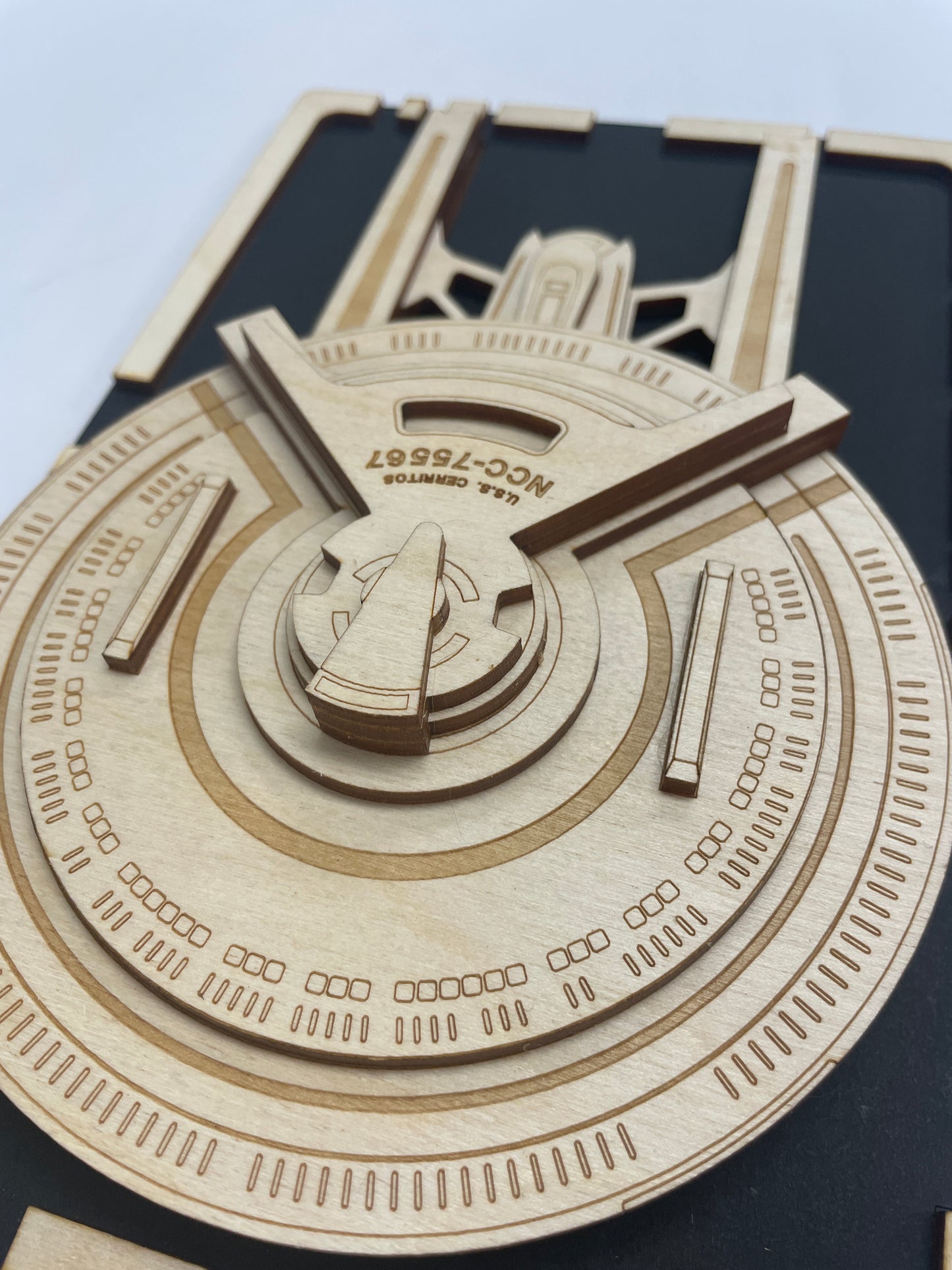 USS Cerritos Class - Wood Plaque