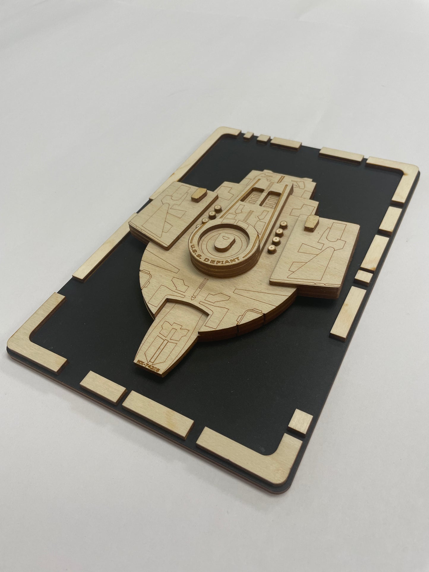 USS Defiant - Wood Plaque
