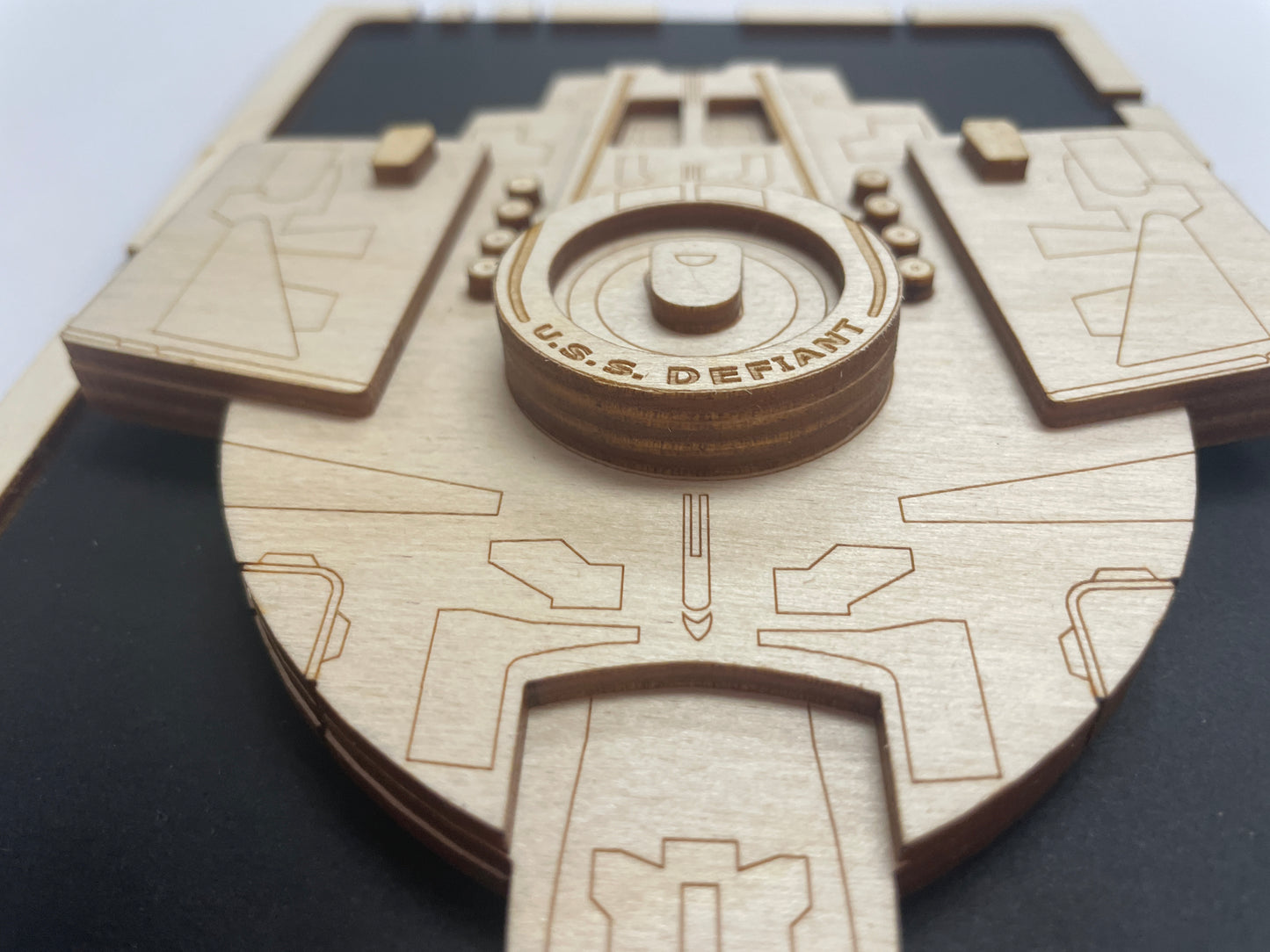 USS Defiant - Wood Plaque