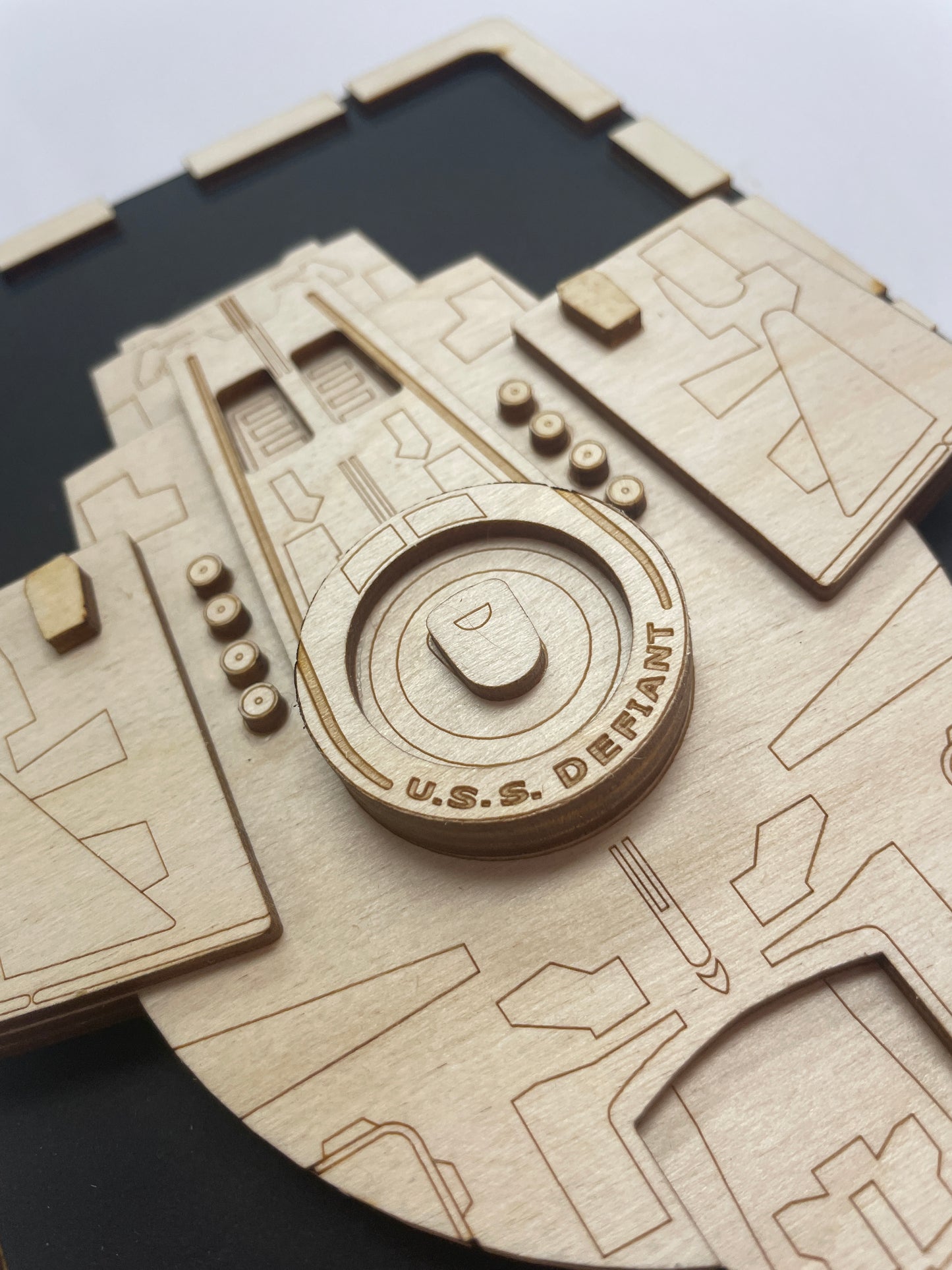 USS Defiant - Wood Plaque