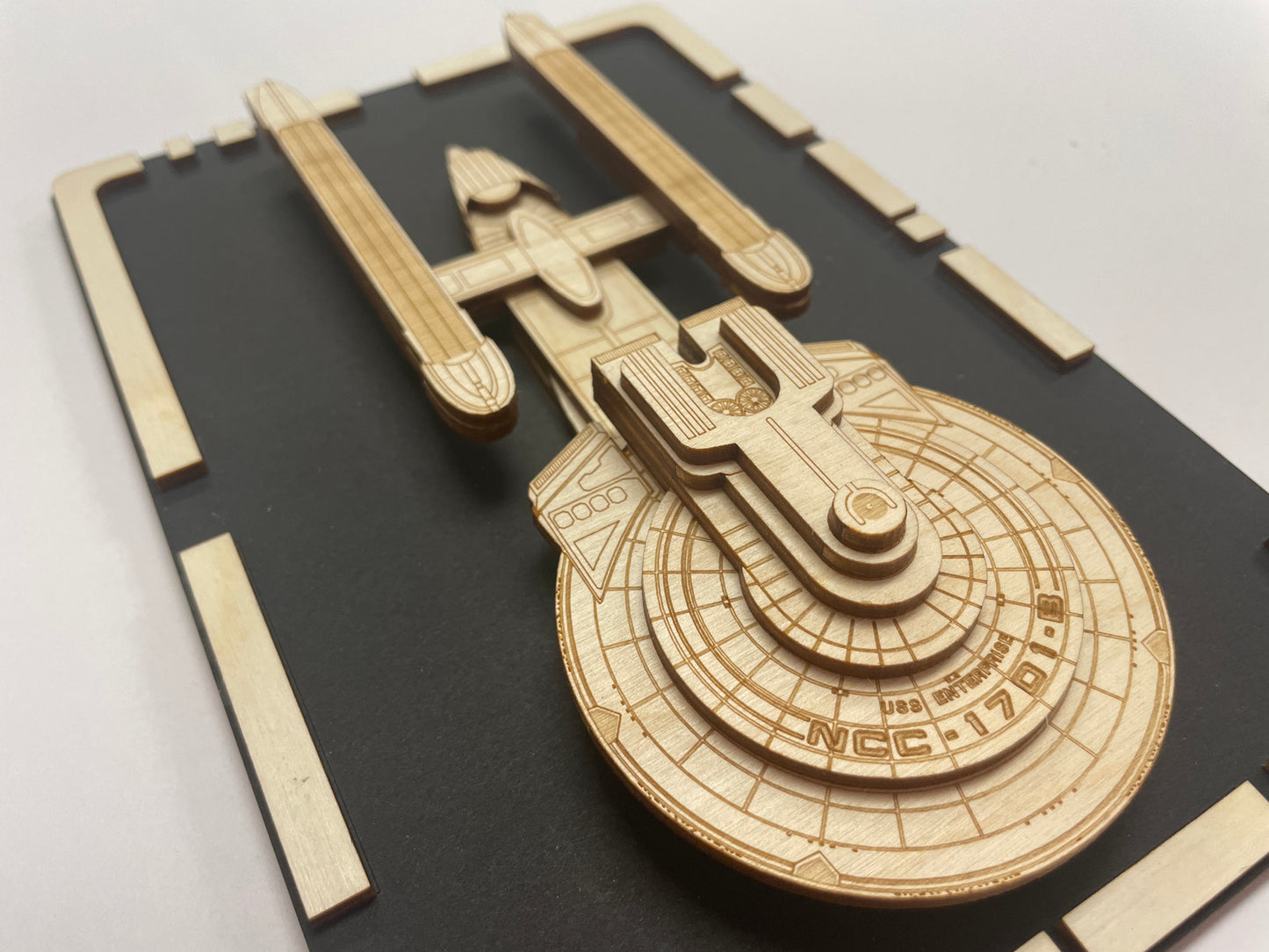 USS Enterprise NCC-1701-B - Wood Plaque