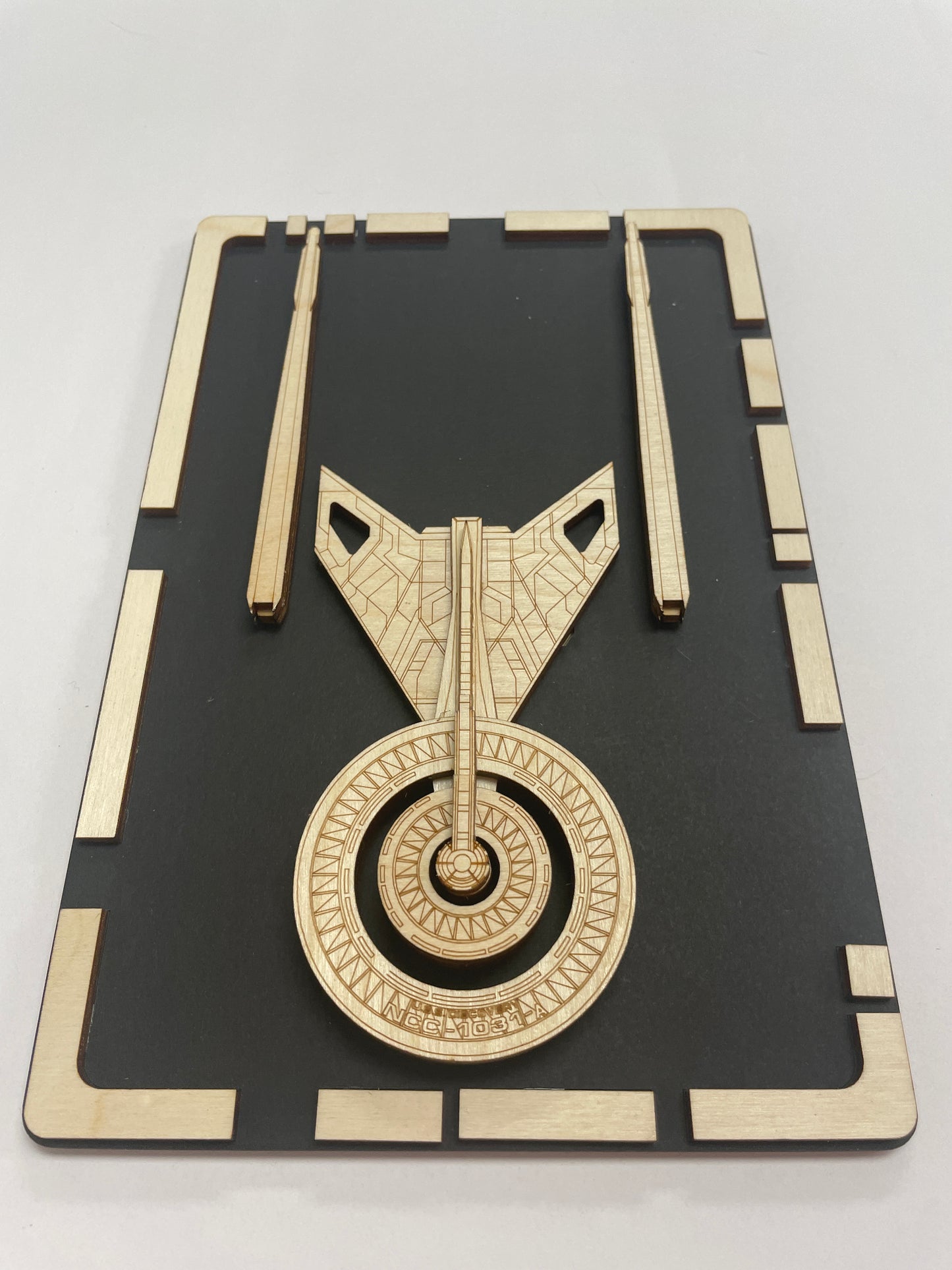 USS Discovery-A - Wood Plaque
