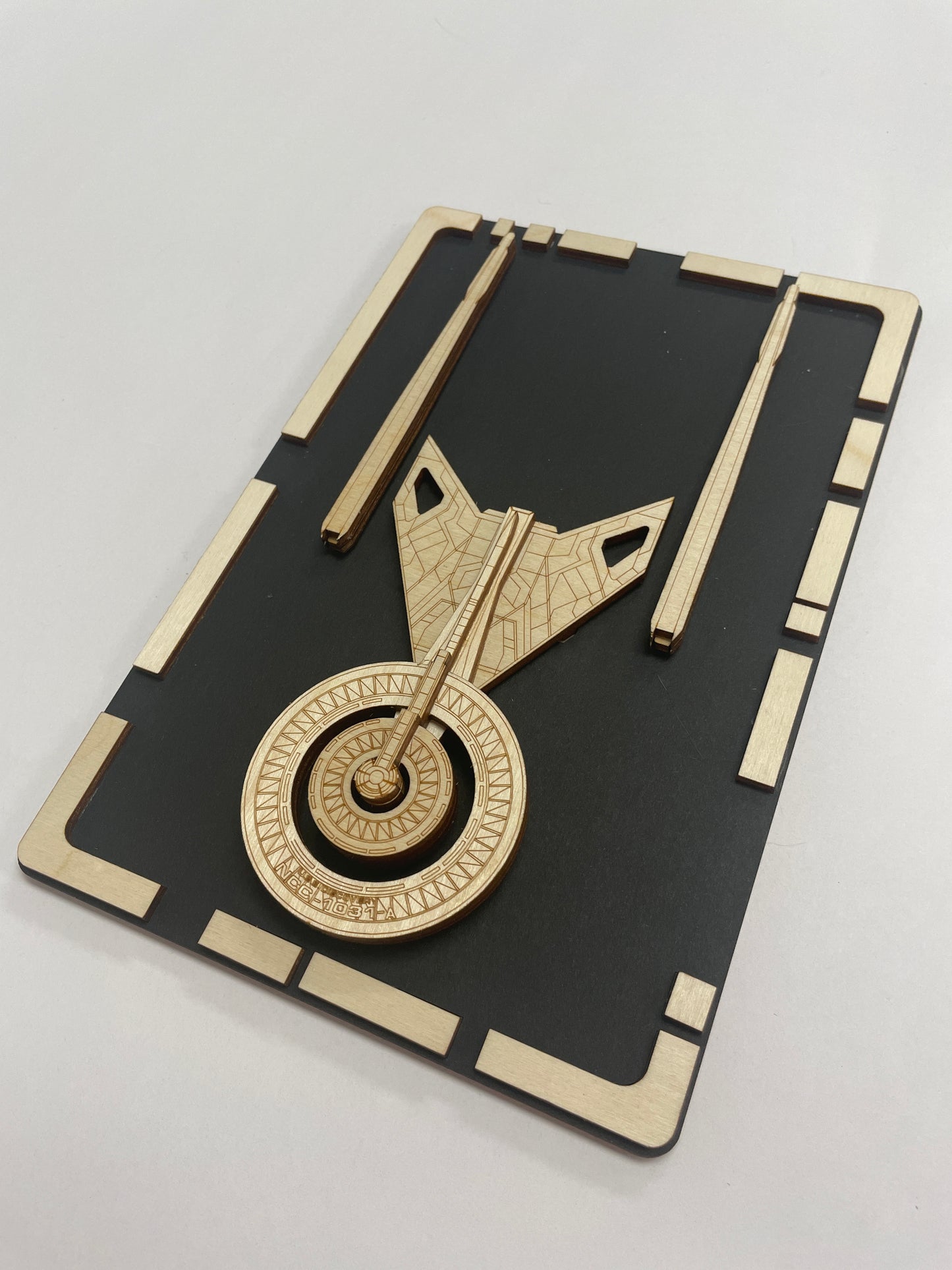 USS Discovery-A - Wood Plaque