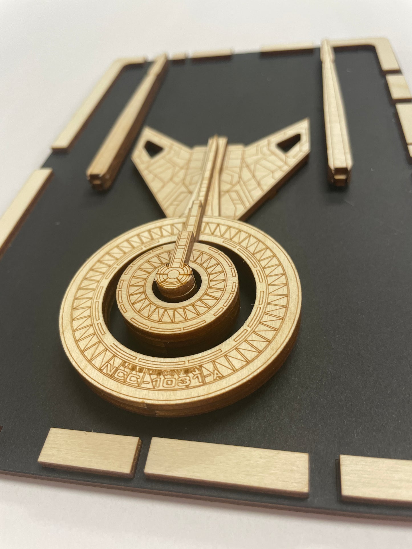 USS Discovery-A - Wood Plaque