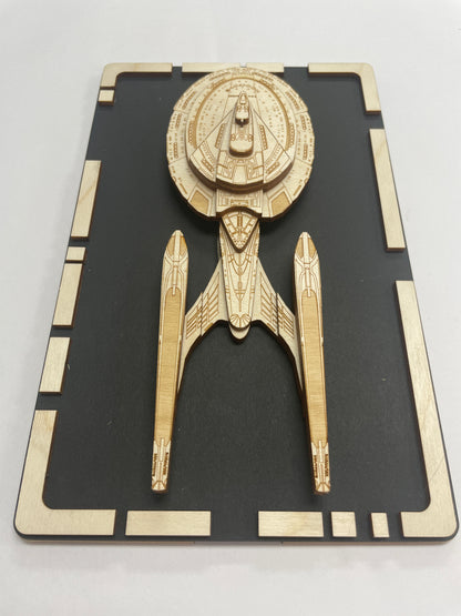 USS Enterprise NCC-1701-E - Wood Plaque