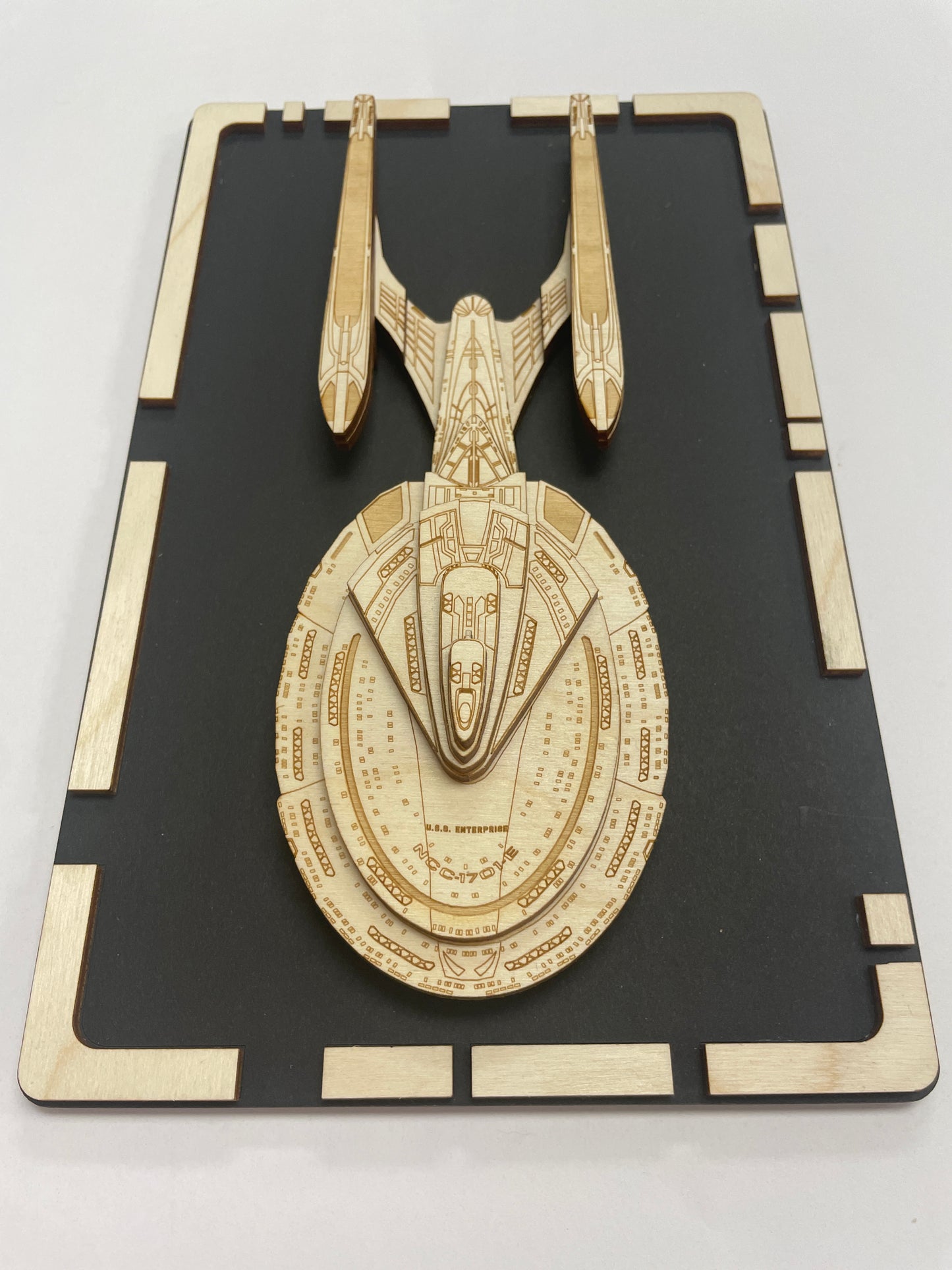 USS Enterprise NCC-1701-E - Wood Plaque