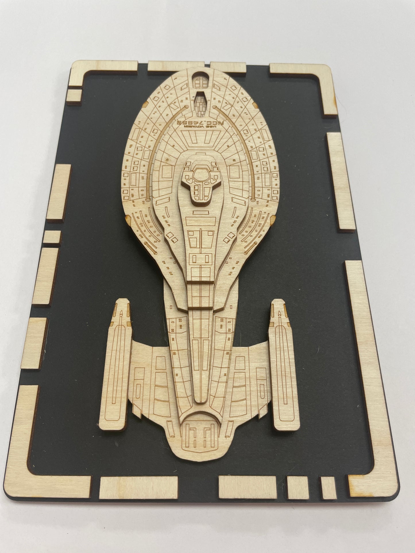 USS Voyager - Wood Plaque