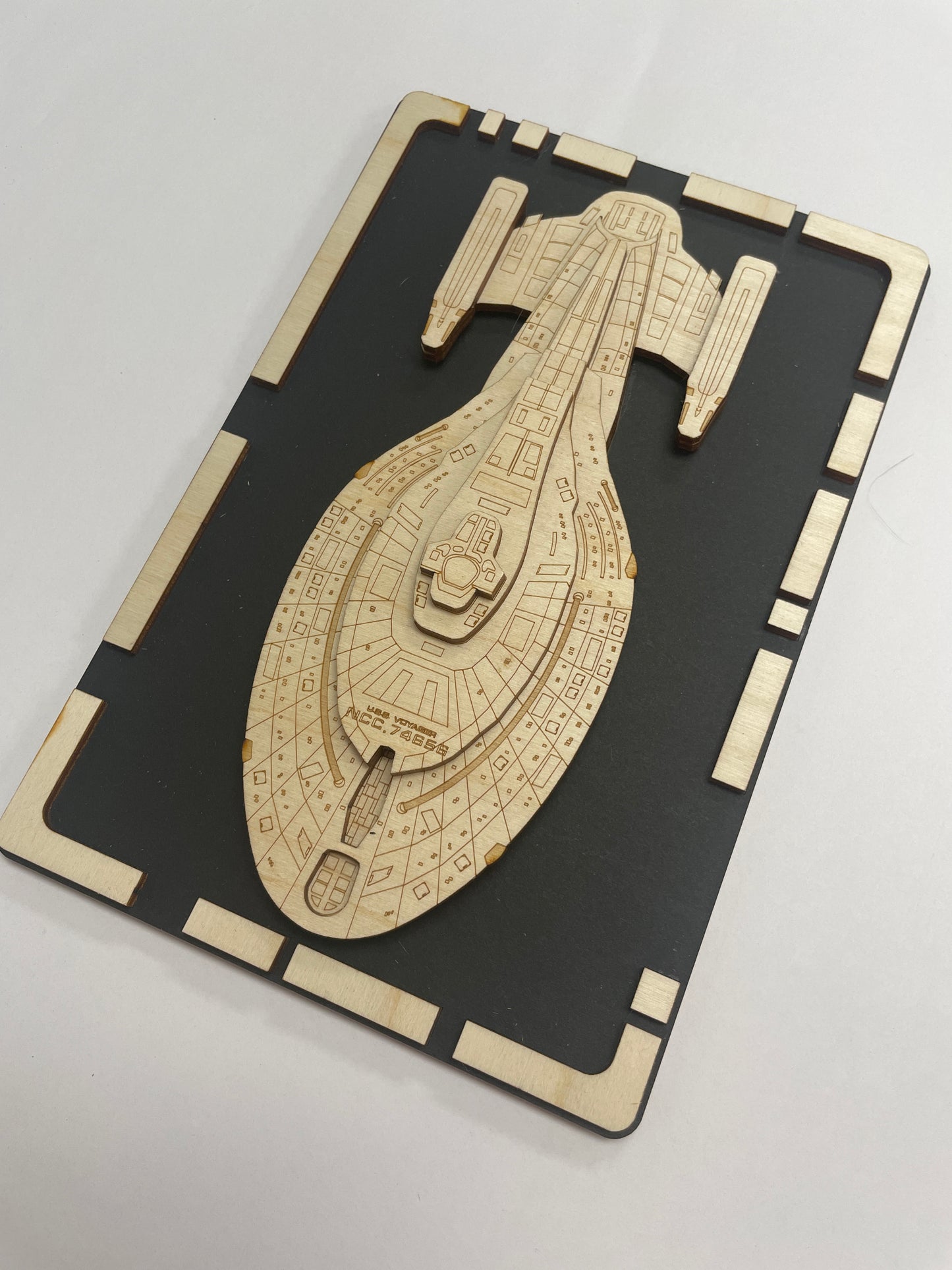 USS Voyager - Wood Plaque