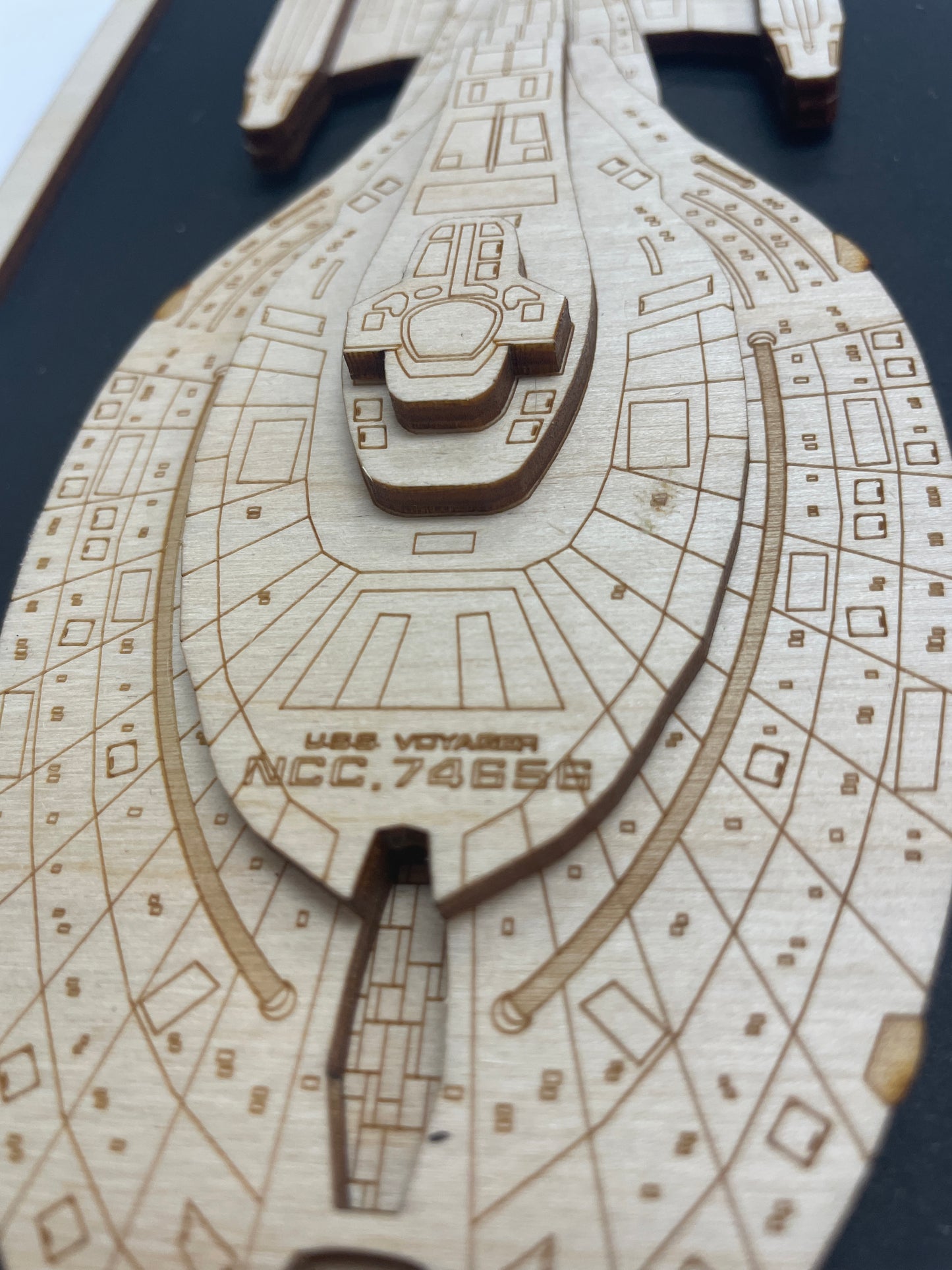 USS Voyager - Wood Plaque