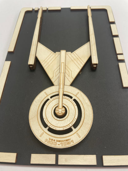 USS Discovery - Wood Plaque