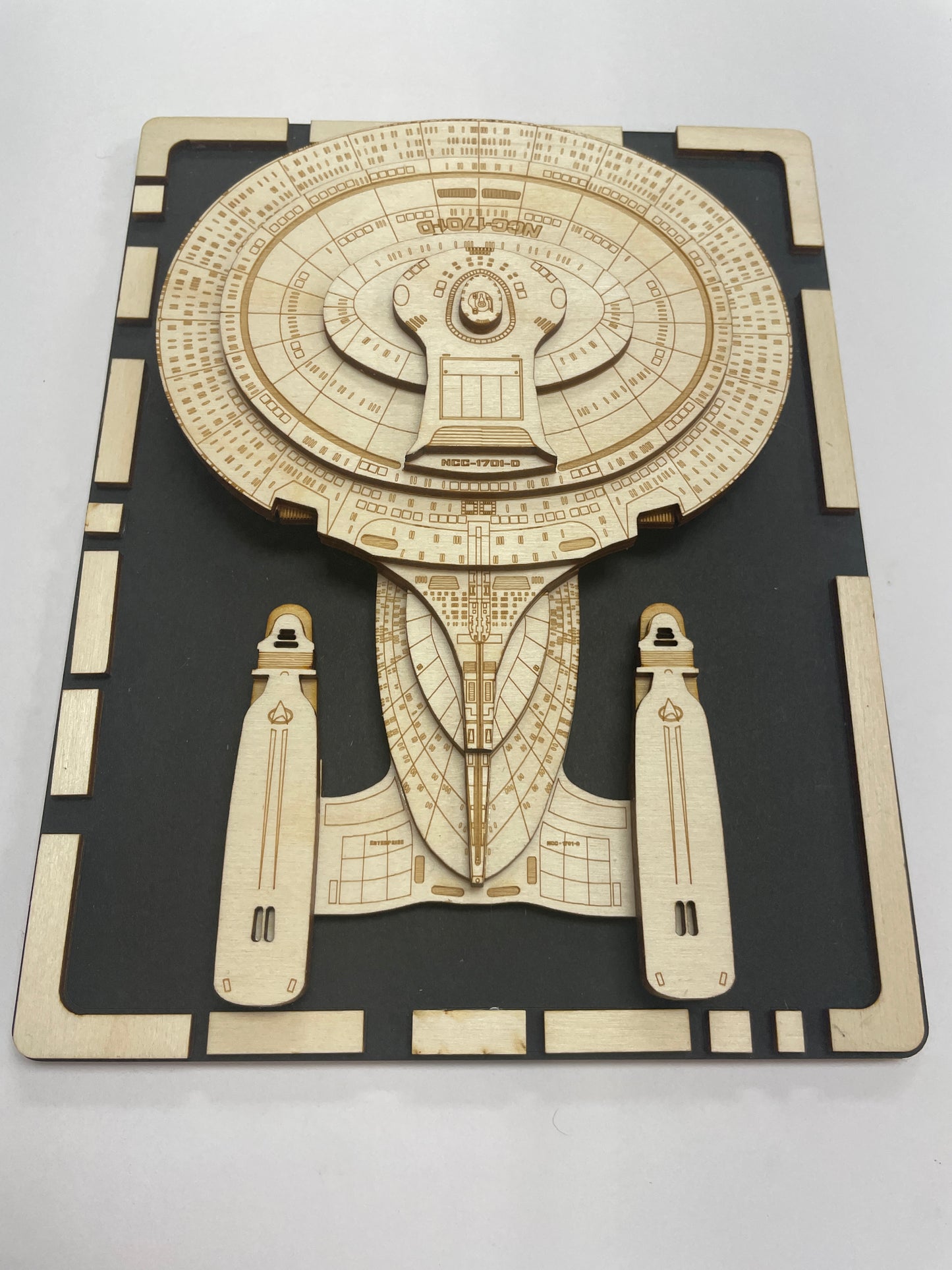 USS Enterprise NCC-1701-D - Wood Plaque