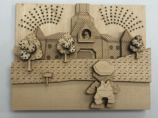 Super Mario 64 - Peach's Castle - Wood Model