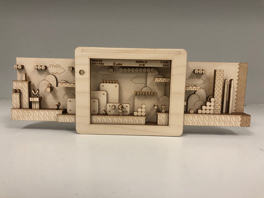 Super Mario World 3 Panorama Wood Model