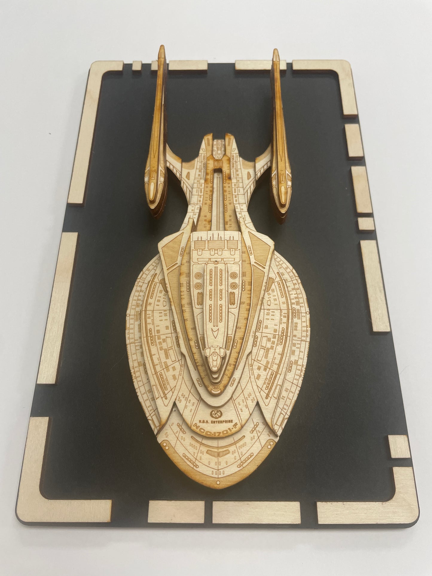 USS Enterprise NCC-1701-F - Wood Plaque