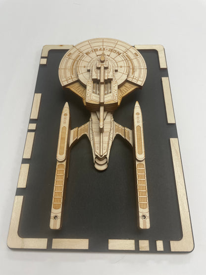 USS Enterprise NCC-1701-G - Wood Plaque