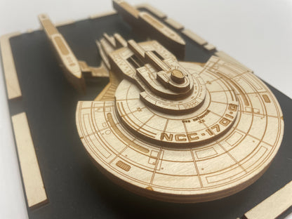 USS Enterprise NCC-1701-G - Wood Plaque