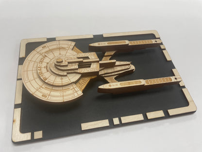 USS Enterprise NCC-1701-G - Wood Plaque