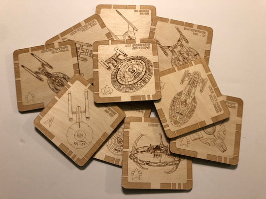 Starship Coasters - Wood