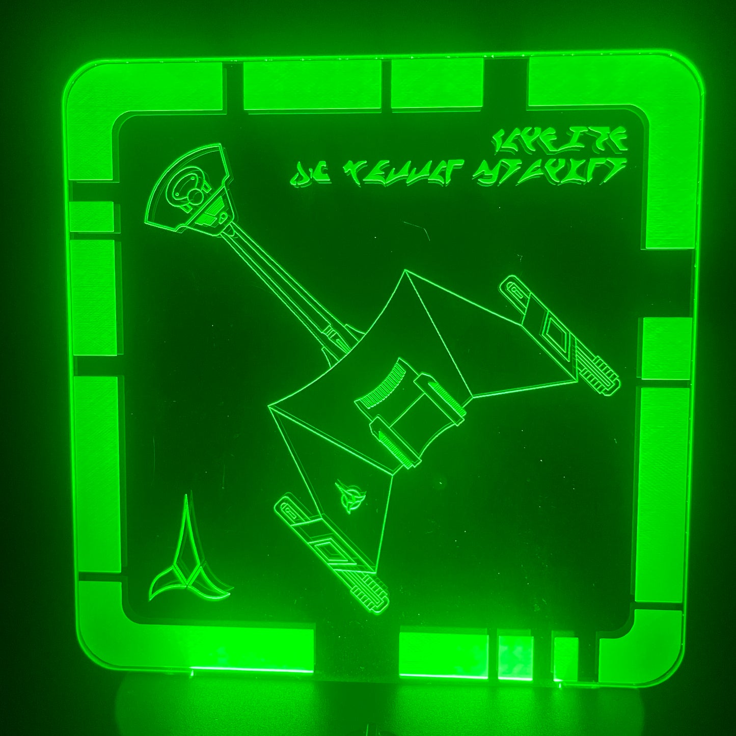 Klingon D-7 Battlecruiser  - Plaque LED