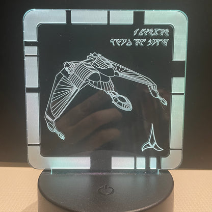 Klingon Bird of Prey  - Plaque LED