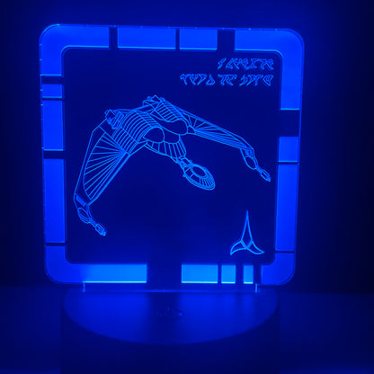 Klingon Bird of Prey  - Plaque LED