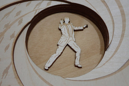 James Bond Gun Barrel - Wood