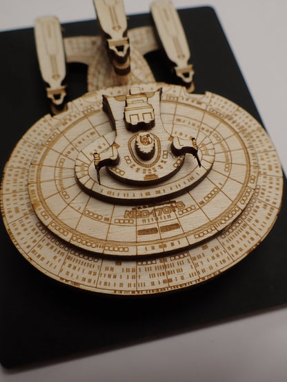 Galaxy Dreadnaught Class - Wood Mini Plaque