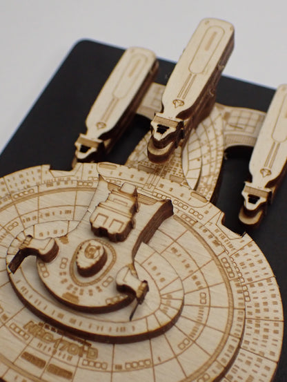 Galaxy Dreadnaught Class - Wood Mini Plaque