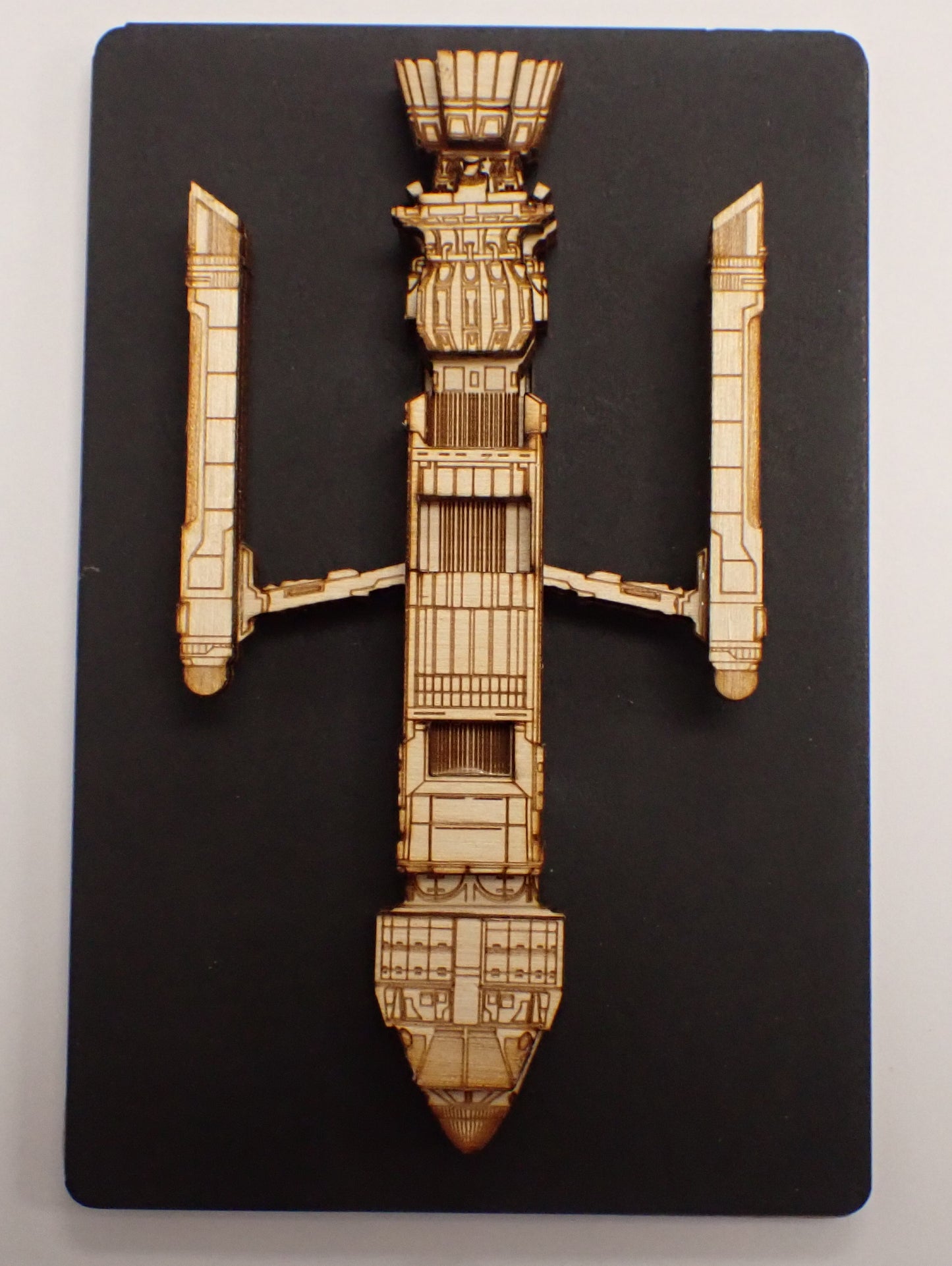 Phoenix Warp Ship - Wood Mini Plaque