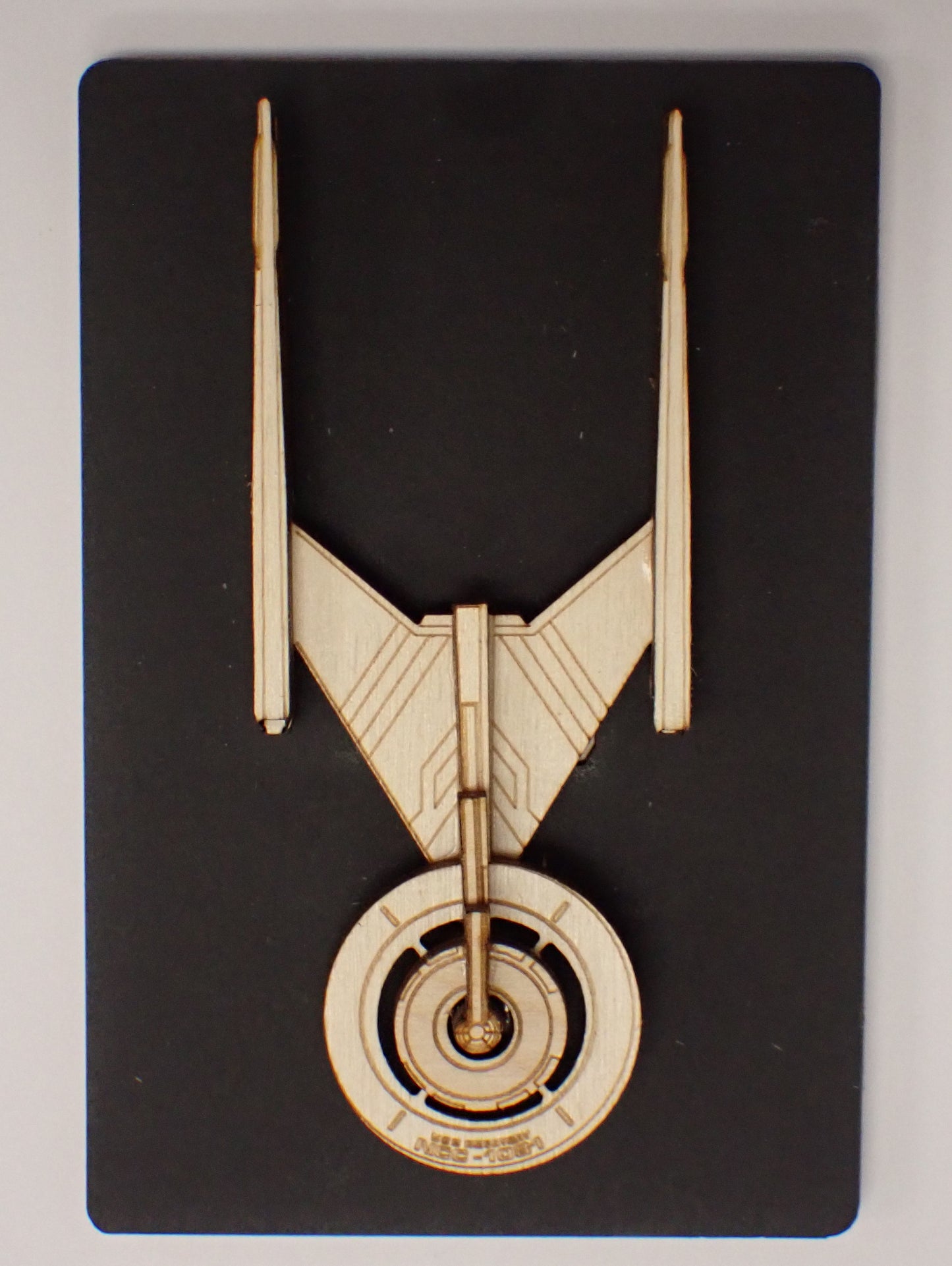 USS Discovery - Wood Mini Plaque