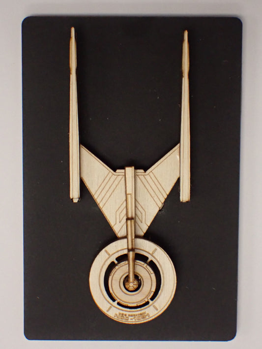 USS Discovery - Wood Mini Plaque