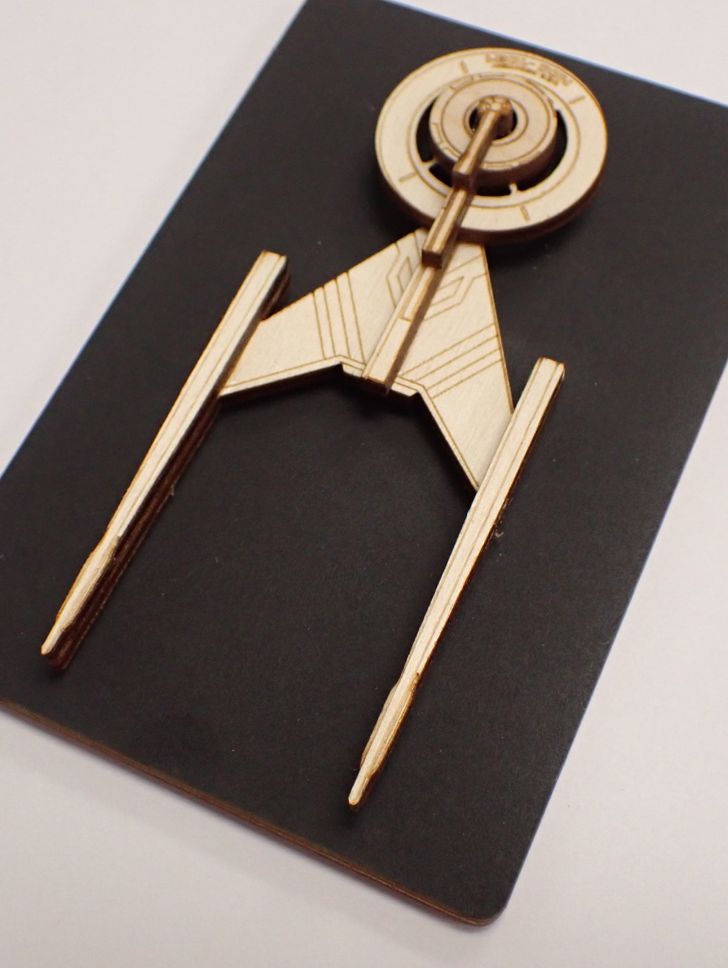 USS Discovery - Wood Mini Plaque