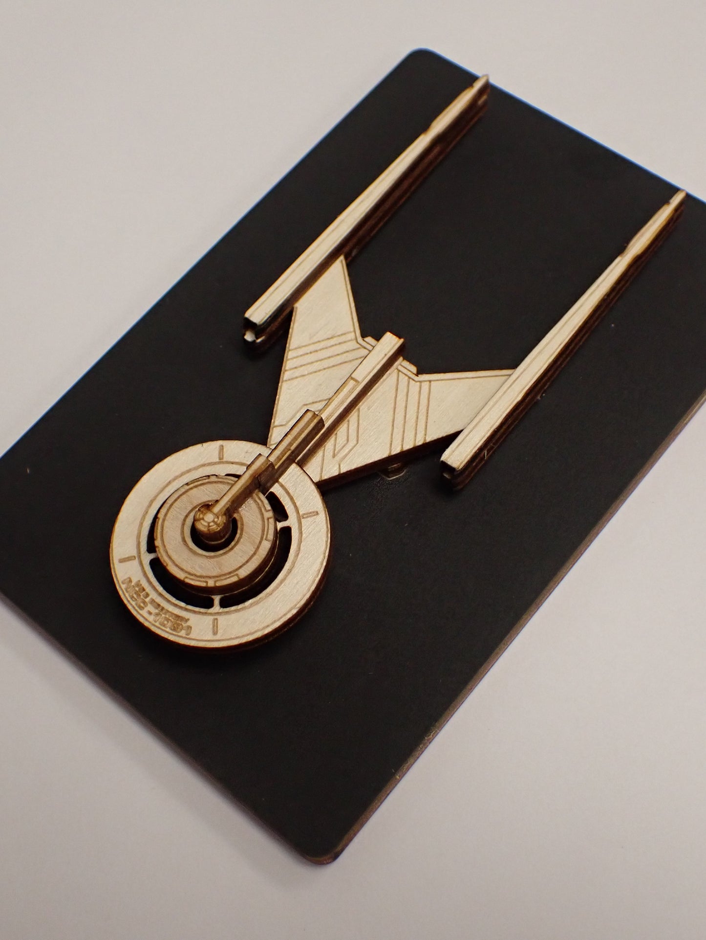 USS Discovery - Wood Mini Plaque