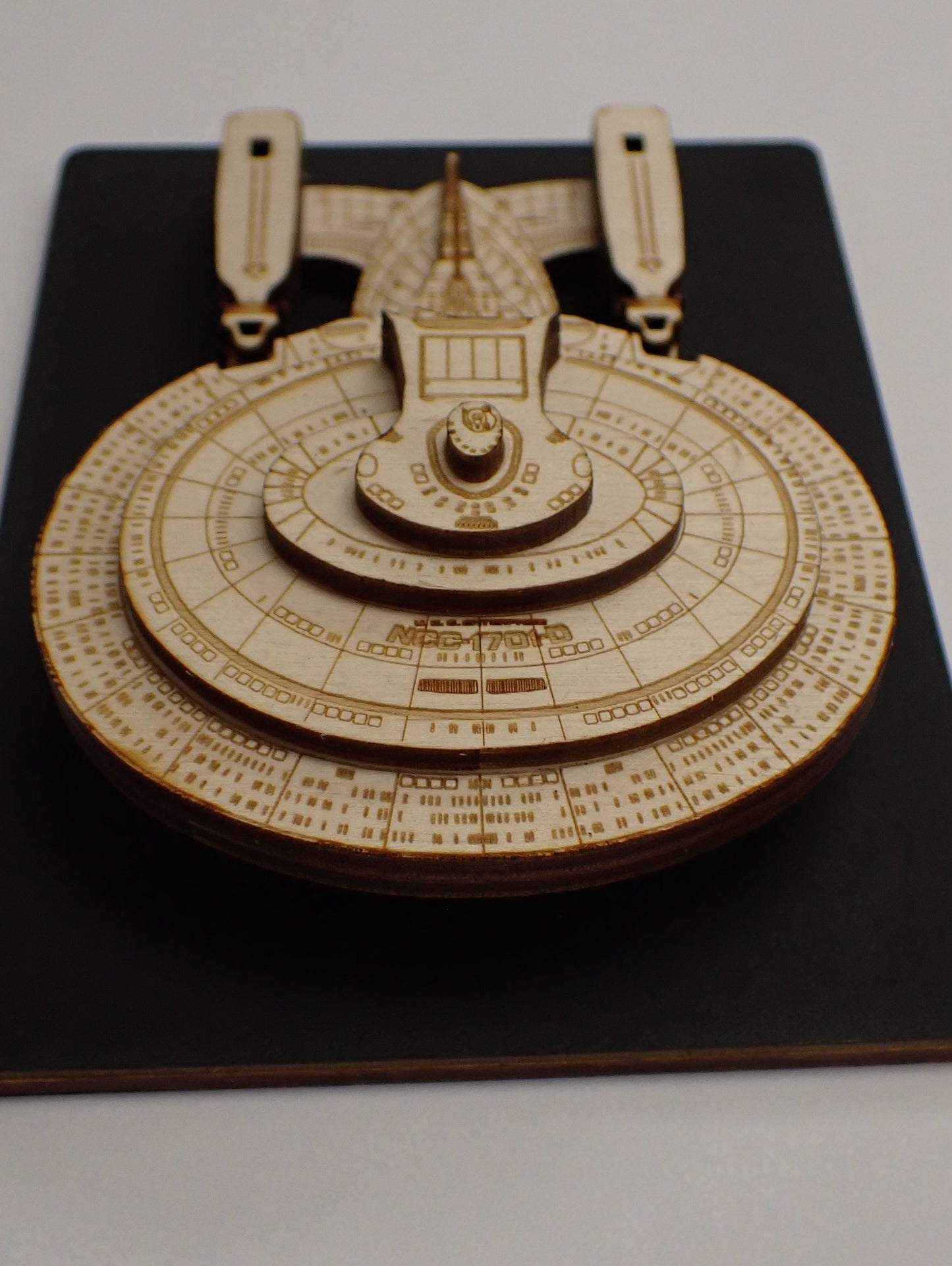 USS Enterprise NCC-1701-D - Wood Mini Plaque