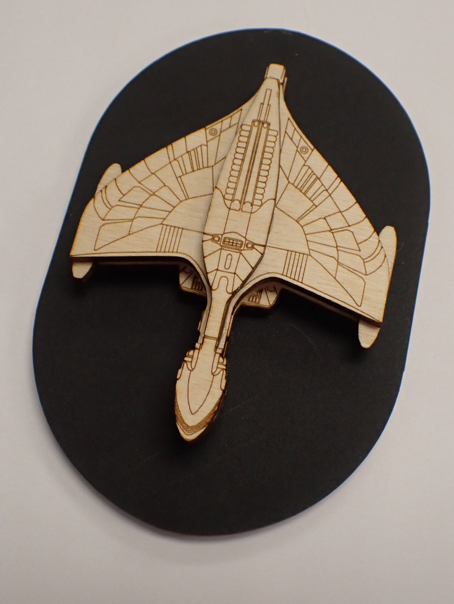 Romulan Warbird - Wood Mini Plaque