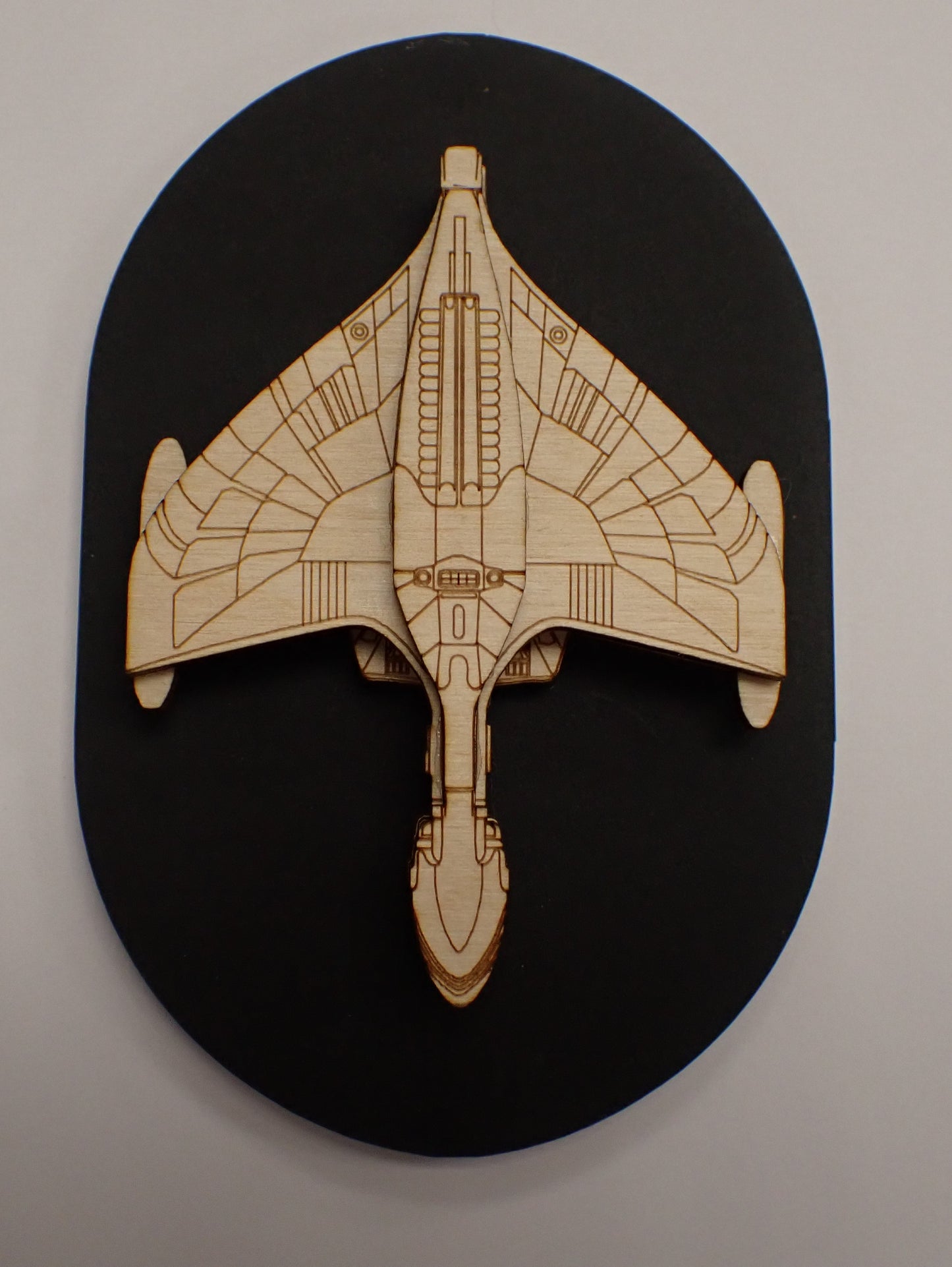 Romulan Warbird - Wood Mini Plaque