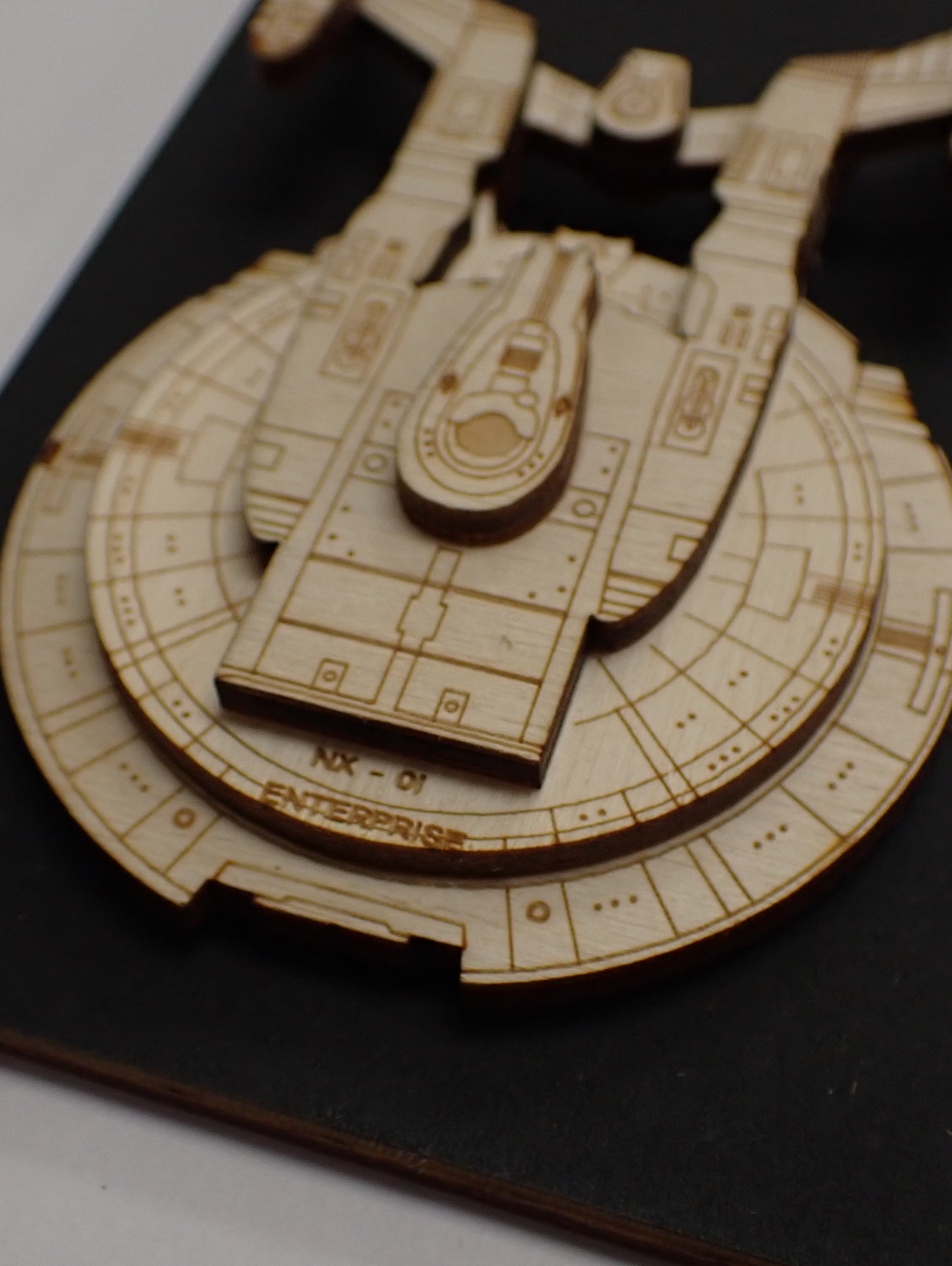Enterprise NX-01 - Wood Mini Plaque