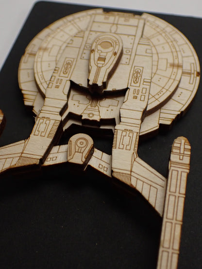 Enterprise NX-01 - Wood Mini Plaque