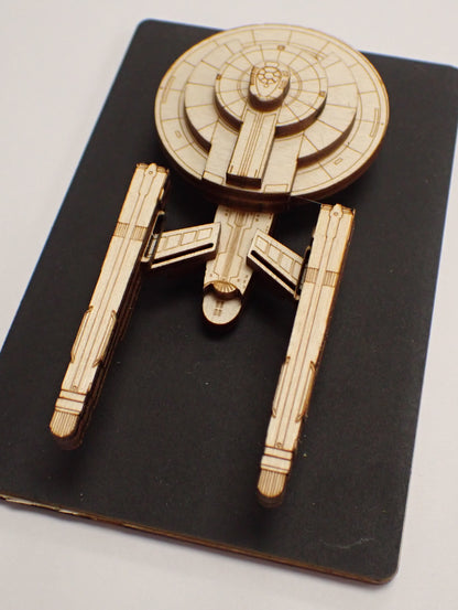 USS Enterprise (SNW) - Wood Mini Plaque
