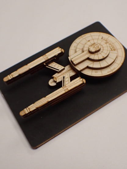 USS Enterprise (SNW) - Wood Mini Plaque